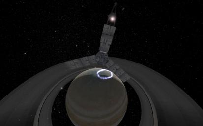 This animation is an artist's rendition of NASA's Juno spacecraft inbound -- over Jupiter's north pole -- approach to Perijove 17. During the flyby the SRU obtained the closest view of Jupiter's aurora with a visible light imager to date.