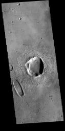 This image from NASA's Mars Odyssey shows a portion of Noachis Terra to the northeast of Argyre Planitia.