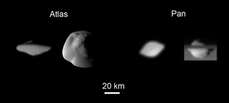 Click here for annotated version of PIA08405 Saturn's Saucer Moons