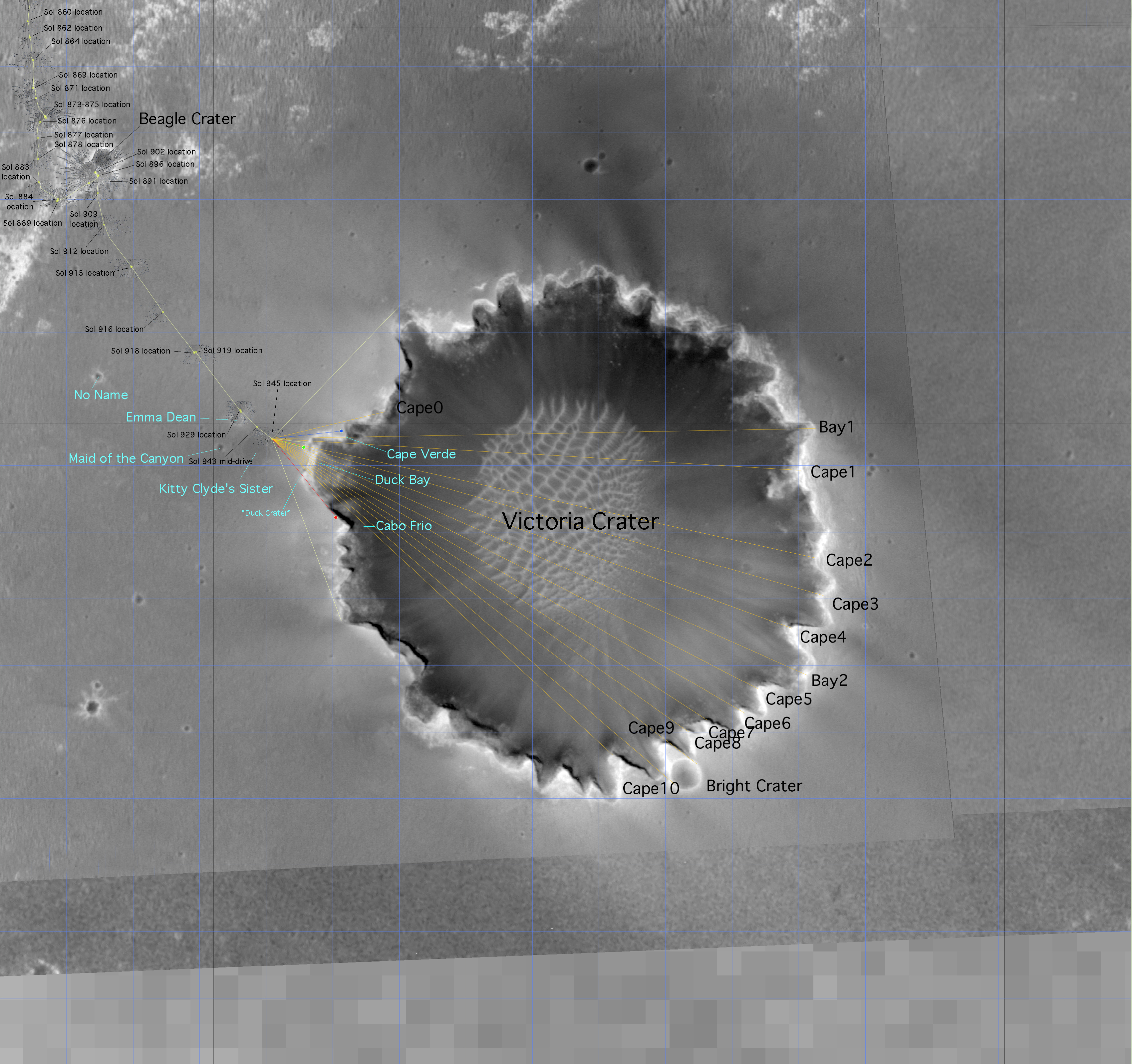 🚀 Vue panoramique d'Opportunity sur le cratère martien Victoria