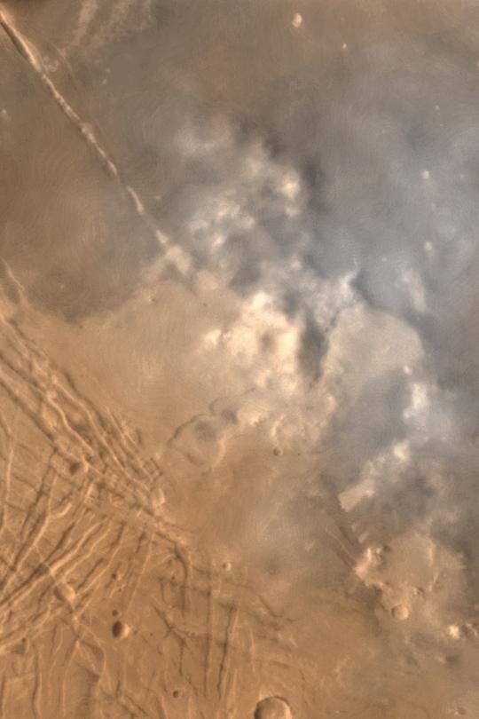Небольшая пылевая буря в области Сирия/Кларитас