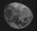 This mosaic picture of the Moon was compiled from 18 images taken with a green filter NASA's Galileo's imaging system during the spacecraft's flyby on December 7, 1992, some 11 hours before its Earth flyby.