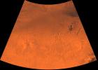 Mars digital-image mosaic merged with color of the MC-3 quadrangle, Arcadia region of Mars. This image is from NASA's Viking Orbiter 1.