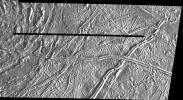 This image of Jupiter's satellite Europa was obtained from a range of 7364 miles (11851 km) by NASA's Galileo spacecraft during its fourth orbit around Jupiter and its first close pass of Europa.