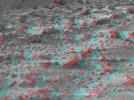 This area of terrain near the Sagan Memorial Station was taken by NASA's Mars Pathfinder. 3D glasses are necessary to identify surface detail.