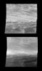 Mosaics of a belt-zone boundary near Jupiter's equator in violet (top panel) and near-infrared (bottom panel) light. The four images that make up each of these mosaics are from NASA's Galileo spacecraft.