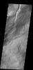 These lava flows are part of Ascraeus Mons on Mars as seen by NASA's Mars Odyssey spacecraft.