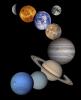 This is a montage of planetary images taken by spacecraft managed by NASA's Jet Propulsion Laboratory in Pasadena, CA. Included are (from top to bottom) images of Mercury, Venus, Earth (and Moon), Mars, Jupiter, Saturn, Uranus and Neptune.