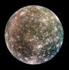 Bright scars on a darker surface testify to a long history of impacts on Jupiter's moon Callisto in this image of Callisto from NASA's Galileo spacecraft.
