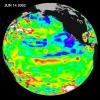 The Pacific Ocean doesn't show signs of anything that looks like the whopper El Nio of 1997-1998, according to information from NASA's U.S.-French ocean-observing satellite Topex/Poseidon.