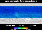 NASA's Mars Global Surveyor shows the daily abundance of dust in the martian atmosphere over a period of three full martian years, from April 1999 through February 2005.