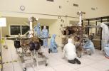 JPL engineers making adjustments to NASA's Mars Exploration Rover 1.