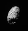 This image was taken during the close approach phase of NASA's Stardust's Jan 2, 2004 flyby of comet Wild 2. It is a distant side view of the roughly spherical comet nucleus. 