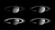 A montage of NASA's Cassini images, taken in four different regions of the spectrum from ultraviolet to near-infrared, demonstrates that there is more to Saturn than meets the eye.