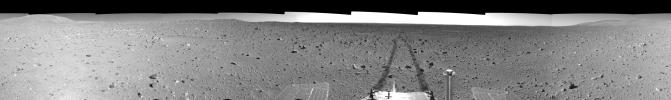 Spirit Tracks on Mars, Sol 151 (Left Eye)