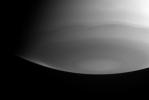Wavy bands in Saturn's high atmosphere lazily circle the south polar region in this image from NASA's Cassini spacecraft.