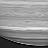 This image captured by NASA's Cassini spacecraft shows a highly detailed look at the feathery, wavelike patterns in the cloud bands of Saturn's southern hemisphere.