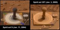 Dust on Mars: Before and After (Spirit)