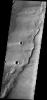 These dunes occur in the Syrtis Major volcanic complex, near Meroe Patera on Mars as seen by NASA's 2001 Mars Odyssey spacecraft.