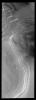 This image from NASA's Mars Odyssey spacecraft shows layering of Mars' south polar cap.
