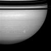 The longest-lived continuously monitored electrical storm ever observed on Saturn continues to churn through the tempest-tossed region nicknamed 'Storm Alley.' This image was taken with NASA's Cassini spacecraft's wide-angle camera on April 23, 2008.