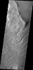 This image from NASA's Mars Odyssey spacecraft shows the southwestern flank of Apollinaris Patera, an old volcano on Mars that has undergone extensive erosion. 