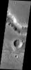 This image from NASA's Mars Odyssey spacecraft shows Her Desher Vallis, a medium-sized channel on Mars.