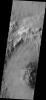 This image from NASA's Mars Odyssey shows multiple gullies located on the northwestern rim of this unnamed crater in Terra Cimmeria.