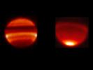These two images, taken with NASA's Infrared Telescope Facility in Mauna Kea, Hawaii, capture two different phases of this wave oscillation at Saturn's equator.