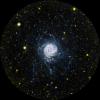 This ultraviolet image from NASA's Galaxy Evolution Explorer shows the Southern Pinwheel galaxy, also know as Messier 83 or M83. It is located 15 million light-years away in the southern constellation Hydra.