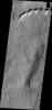This image from NASA's Mars Odyssey shows a small portion of Clanis Vallis, a channel located on the eastern margin of Terra Sabaea.