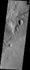 This image from NASA's Mars Odyssey shows channels on the surface of Mars.