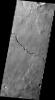 This image from NASA's Mars Odyssey shows an unnamed channel on Mars draining the area of between Coracis Fossae and Bosporos Planum.