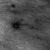 This image from NASA's Lunar Reconnaissance Orbiter shows dark materials excavated by later small impacts show up clearly on the bright ejecta of a small lunar crater to the west.