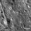 Two small black arrows on today's image taken by NASA's Lunar Reconnaissance Orbiter show the location of a small graben (28 meters in width) in a pyroclastic mantling deposit in the SW portion of Mare Humorum.