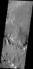 This image from NASA's Mars Odyssey shows a short section of Naktong Vallis.