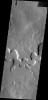 This unusual channel is located in northern Arabia Terra. This image from NASA's Mars Odyssey was captured on 2010-10-21 00:17.