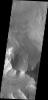 This image from NASA's Mars Odyssey shows a portion of Tithonium Chasma, part of western Valles Marineris.