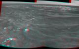NASA's Mars Exploration Rover Opportunity took this stereo view of a crater informally named 'Freedom 7' shortly before the 50th anniversary of the first American in space: astronaut Alan Shepard's flight in the Freedom 7 spacecraft. You need 3D glasses.