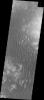 The dunes in this image captured by NASA's Mars Odyssey are located on the floor of Kaiser Crater.
