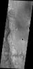 This image captured by NASA's 2001 Mars Odyssey shows unnamed channel flows northward in Margaritifer Terra.
