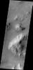 Craters are most often the site of gully formation on Mars. Mega-gullies are also found on the southwestern parts of Vallis Marineris, and in this image from NASA's 2001 Mars Odyssey spacecraft, on hills east of Argyre Planitia.