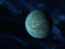 This artist's conception illustrates Kepler-22b, a planet known to comfortably circle in the habitable zone of a sun-like star. It is the first planet that NASA's Kepler mission has confirmed to orbit in a star's habitable zone.