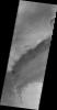 This image from NASA's 2001 Mars Odyssey spacecraft shows the dunes located on the floor of Brashear Crater.
