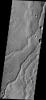 The small channel in this image from NASA's 2001 Mars Odyssey spacecraft runs semi-parallel to Shalbatana Vallis in Xanthe Terra.