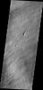 The narrow volcanic flows in this image captured by NASA's 2001 Mars Odyssey spacecraft are located on the northeastern flank of Olympus Mons.