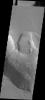 This image captured by NASA's 2001 Mars Odyssey spacecraft shows several small landslide deposits in Noctis Labyrinthus.