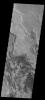 This image captured by NASA's 2001 Mars Odyssey spacecraft shows a small portion of the lava flows of Solis Planum.