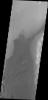 This image captured by NASA's 2001 Mars Odyssey spacecraft of the western floor of Gale Crater shows the large region of sand and sand dunes present southwest of the landing site.