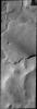 This image from NASA's Mars Odyssey spacecraft shows martian terrain that looks like a giant fish with open mouth.